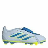 Adidas Childrens  Predator Fold-Over Tongue Club Firm Ground Football Boots Blue/Yellow 
