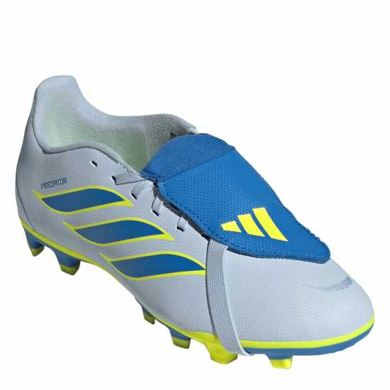 Adidas Childrens  Predator Fold-Over Tongue Club Firm Ground Football Boots Blue/Yellow 