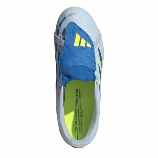 Adidas Childrens  Predator Fold-Over Tongue Club Firm Ground Football Boots Blue/Yellow 