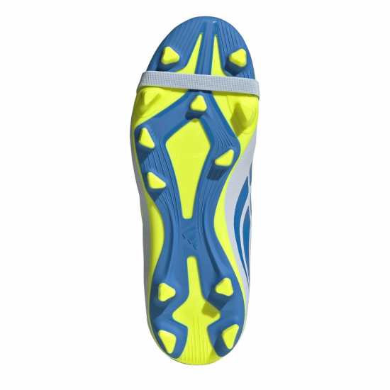 Adidas Childrens  Predator Fold-Over Tongue Club Firm Ground Football Boots Blue/Yellow 