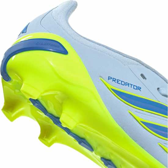 Adidas Kids' Predator Elite Firm Ground Fold Over Tongue Football Boots Blue/Yellow 
