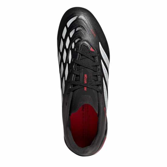 Adidas Childrens  Predator League Firm Ground Football Boots Black/Red 