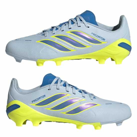 Adidas Childrens  Predator League Firm Ground Football Boots Blue/Yellow 
