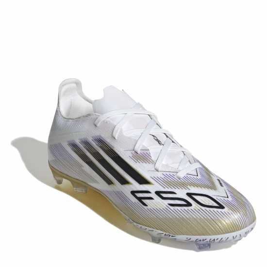 Детски футболни бутонки Adidas F50 Elite Childrens Firm Ground Football Boots Бяло/Черно/Злато Adidas F50 Elite Childrens Firm Ground Football Boots Бяло/Черно/Злато Детски футболни бутонки