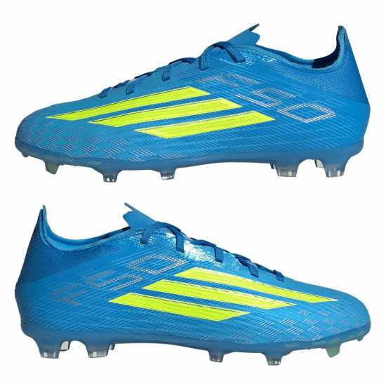 Adidas F50 Elite Childrens Firm Ground Football Boots Blue/Yellow 