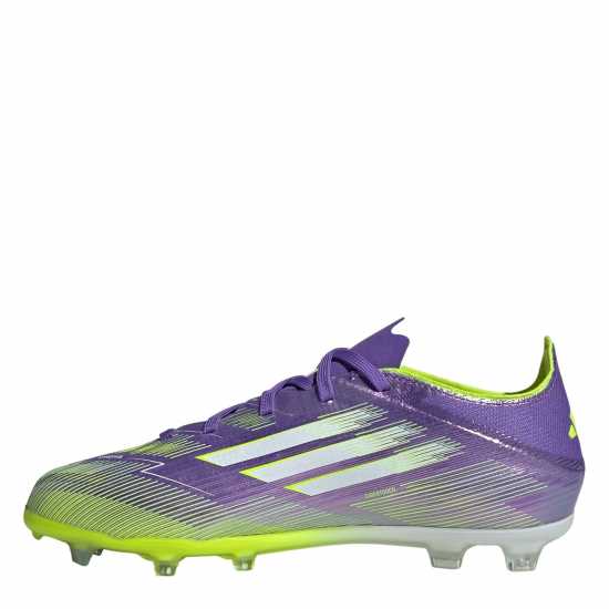 Adidas F50 Elite Childrens Firm Ground Football Boots Purple/White Детски футболни бутонки