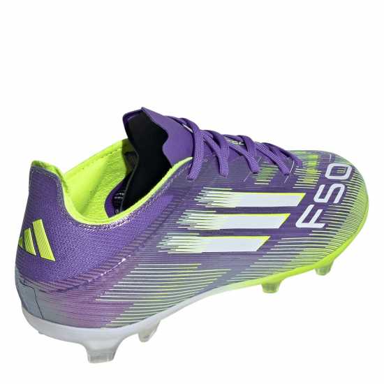 Adidas F50 Elite Childrens Firm Ground Football Boots Purple/White Детски футболни бутонки