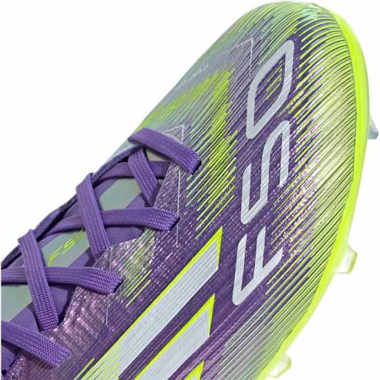 Adidas F50 Elite Childrens Firm Ground Football Boots Purple/White Детски футболни бутонки