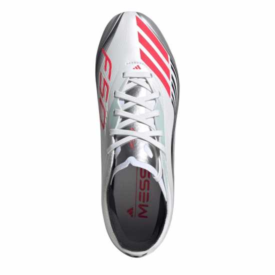 Adidas F50 Elite Childrens Firm Ground Football Boots Бяло/Червено Adidas F50 Elite Childrens Firm Ground Football Boots Бяло/Червено