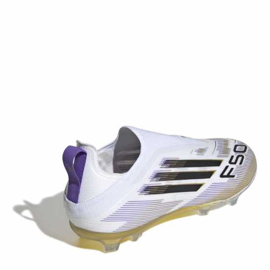 Adidas F50 Laceless Childrens Firm Ground Football Boots Бяло/Черно/Злато Adidas F50 Laceless Childrens Firm Ground Football Boots Бяло/Черно/Злато