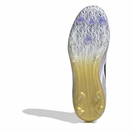 Adidas F50 Laceless Childrens Firm Ground Football Boots Бяло/Черно/Злато Adidas F50 Laceless Childrens Firm Ground Football Boots Бяло/Черно/Злато