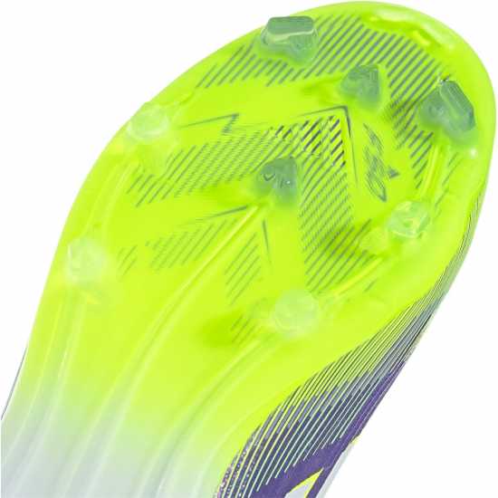 Adidas F50 Laceless Childrens Firm Ground Football Boots Лилаво/Бяло 