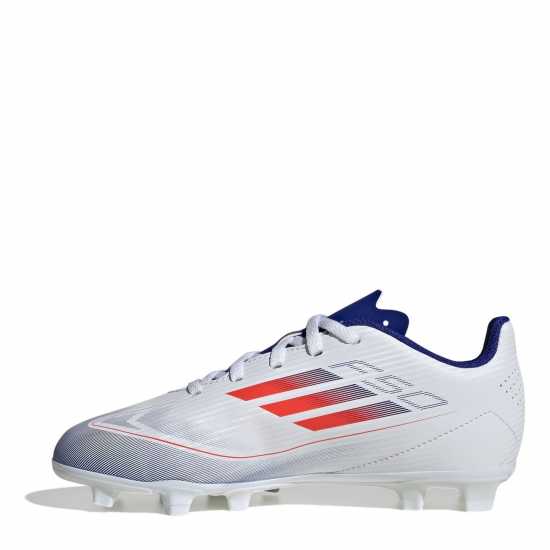 Adidas F50 Club Childrens Firm Ground Football Boots Бяло/Червено/Синьо Adidas F50 Club Childrens Firm Ground Football Boots Бяло/Червено/Синьо
