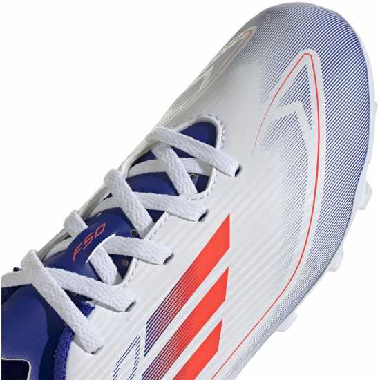 Adidas F50 Club Childrens Firm Ground Football Boots Бяло/Червено/Синьо Adidas F50 Club Childrens Firm Ground Football Boots Бяло/Червено/Синьо