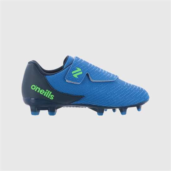 Oneills Meteor V Firm Ground Football Boots Child Кралски/Лайм Детски футболни бутонки