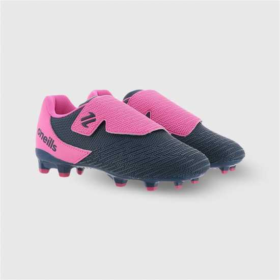 Oneills Meteor V Firm Ground Football Boots Child Морско синьо/Розово Детски футболни бутонки