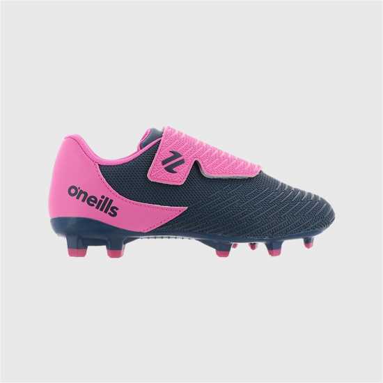 Oneills Meteor V Firm Ground Football Boots Child Морско синьо/Розово Детски футболни бутонки