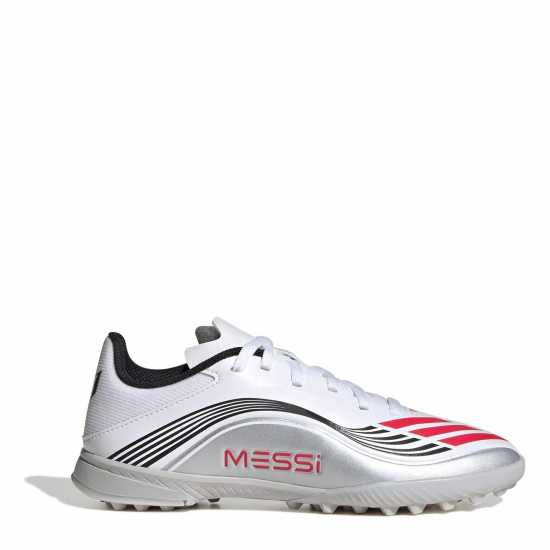 Детски футболни бутонки Adidas F50 League Childrens Astro Turf Football Boots White/Red Adidas F50 League Childrens Astro Turf Football Boots White/Red Детски футболни бутонки