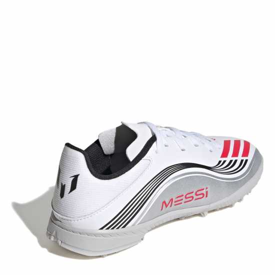 Детски футболни бутонки Adidas F50 League Childrens Astro Turf Football Boots White/Red Adidas F50 League Childrens Astro Turf Football Boots White/Red Детски футболни бутонки