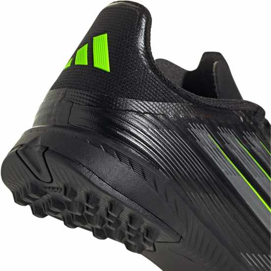 Adidas F50 League Childrens Astro Turf Football Boots Black/Lemon Детски футболни бутонки