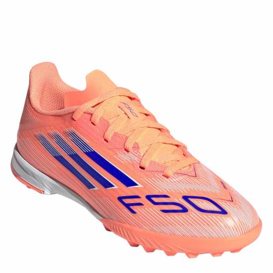 adidas F50 League Childrens Astro Turf Football Boots Оранжево/Синьо Adidas F50 League Childrens Astro Turf Football Boots Оранжево/Синьо