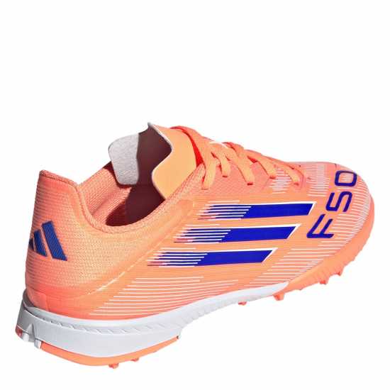 adidas F50 League Childrens Astro Turf Football Boots Оранжево/Синьо Adidas F50 League Childrens Astro Turf Football Boots Оранжево/Синьо