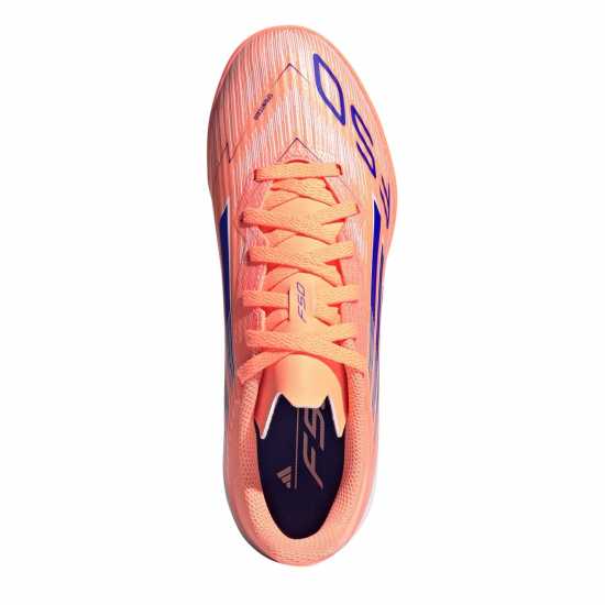 adidas F50 League Childrens Astro Turf Football Boots Оранжево/Синьо Adidas F50 League Childrens Astro Turf Football Boots Оранжево/Синьо