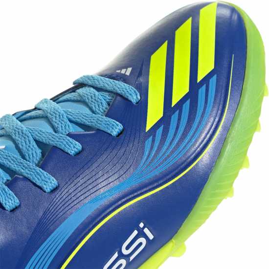 Adidas F50 League Childrens Astro Turf Football Boots Синьо/Жълто Adidas F50 League Childrens Astro Turf Football Boots Синьо/Жълто