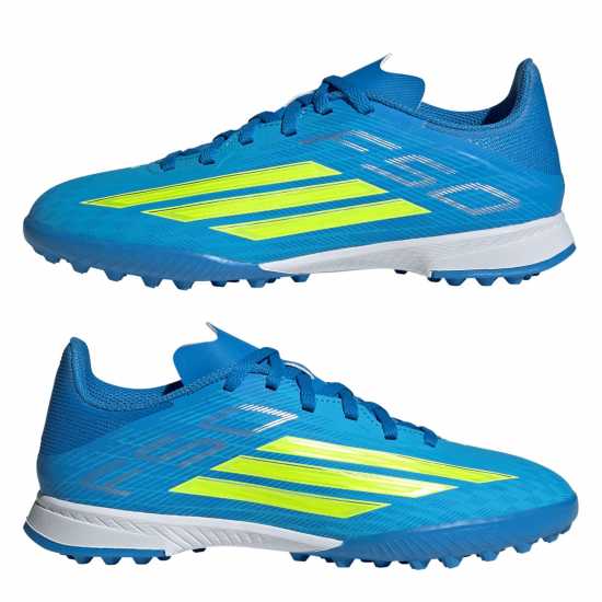 Adidas F50 League Childrens Astro Turf Football Boots Blue/Yellow Adidas F50 League Childrens Astro Turf Football Boots Blue/Yellow