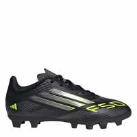 adidas F50 Club Childrens Firm Ground Football Boots Черно/Лимон 