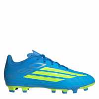 Adidas F50 Club Childrens Firm Ground Football Boots Blue/Yellow 