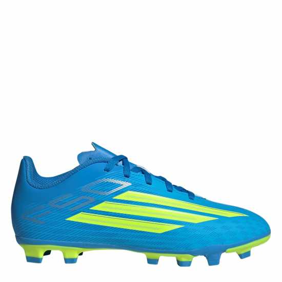 Adidas F50 Club Childrens Firm Ground Football Boots Blue/Yellow 