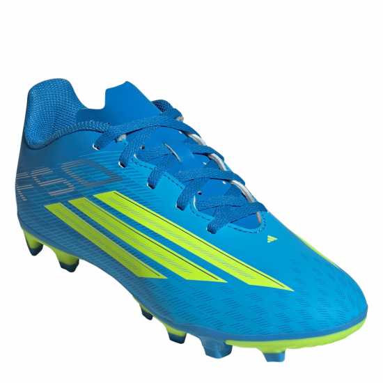 Adidas F50 Club Childrens Firm Ground Football Boots Blue/Yellow 