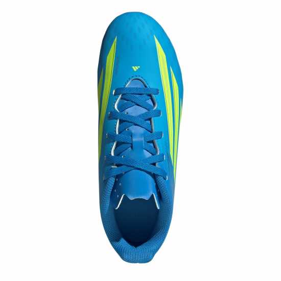 Adidas F50 Club Childrens Firm Ground Football Boots Blue/Yellow 