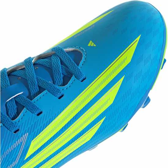 Adidas F50 Club Childrens Firm Ground Football Boots Blue/Yellow 