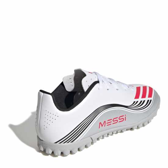 Adidas F50 Club Childrens Astro Turf Football Boots Бяло/Червено 