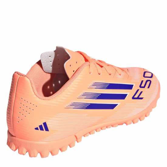 Adidas F50 Club Childrens Astro Turf Football Boots Оранжево/Синьо 