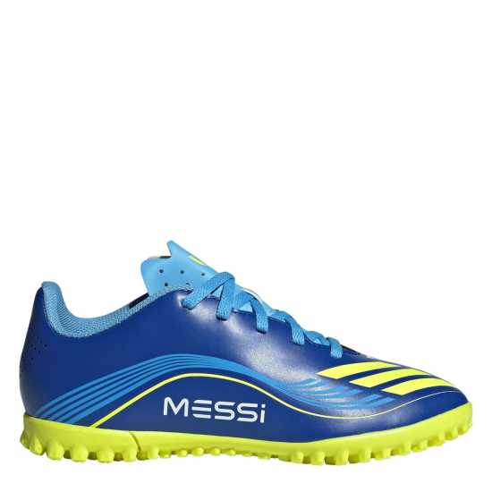 Adidas F50 Club Childrens Astro Turf Football Boots Синьо/Жълто Adidas F50 Club Childrens Astro Turf Football Boots Синьо/Жълто