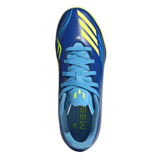 Adidas F50 Club Childrens Astro Turf Football Boots Синьо/Жълто Adidas F50 Club Childrens Astro Turf Football Boots Синьо/Жълто