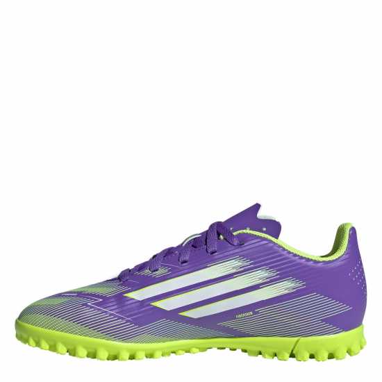 Adidas F50 Club Childrens Astro Turf Football Boots Лилаво/Бяло Adidas F50 Club Childrens Astro Turf Football Boots Лилаво/Бяло