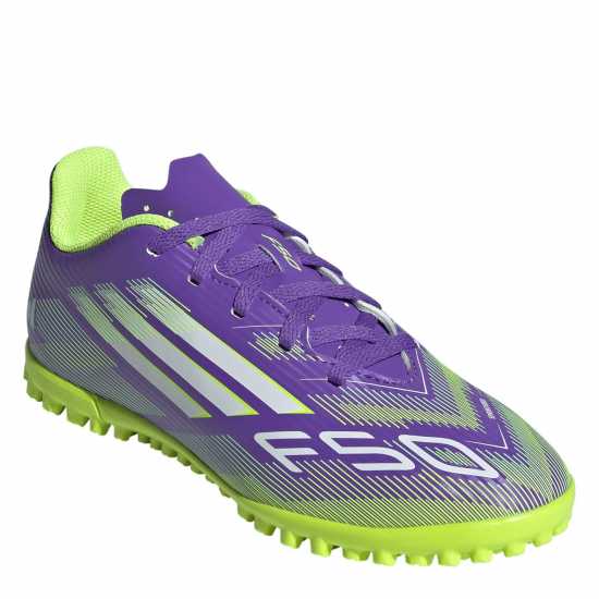 Adidas F50 Club Childrens Astro Turf Football Boots Лилаво/Бяло Adidas F50 Club Childrens Astro Turf Football Boots Лилаво/Бяло