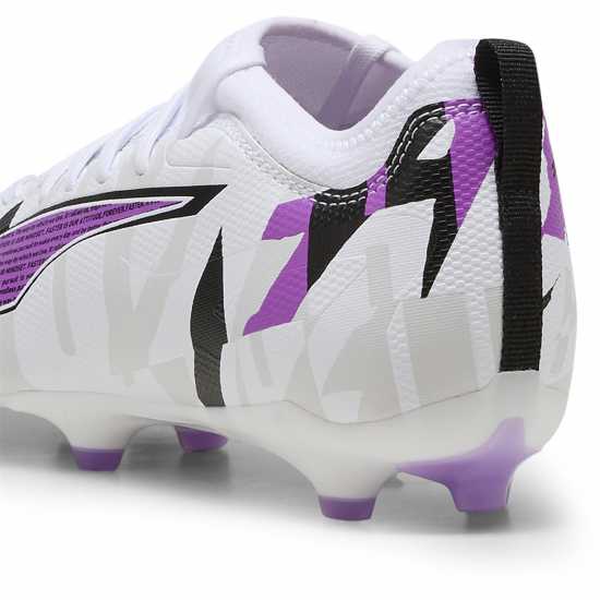 Puma Ultra 5 Match Volume Up Firm Ground Football Boots Childrens Бяло/Лилаво Puma Ultra 5 Match Volume Up Firm Ground Football Boots Childrens Бяло/Лилаво