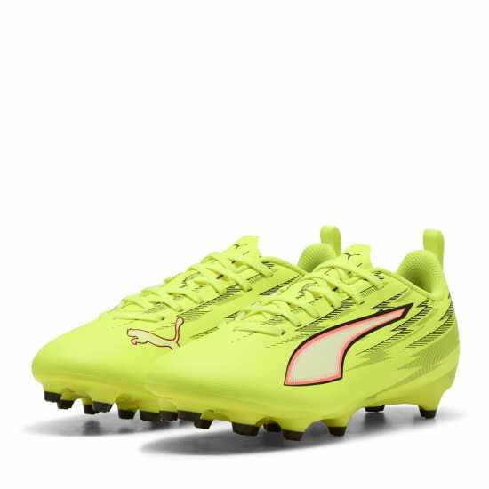 Puma Childrens  Ultra 5 Play Firm Ground Football Boots Yellow/Black 