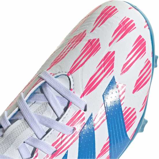 Adidas Predator League Childrens Firm Ground Football Boots Бяло/Розово Adidas Predator League Childrens Firm Ground Football Boots Бяло/Розово