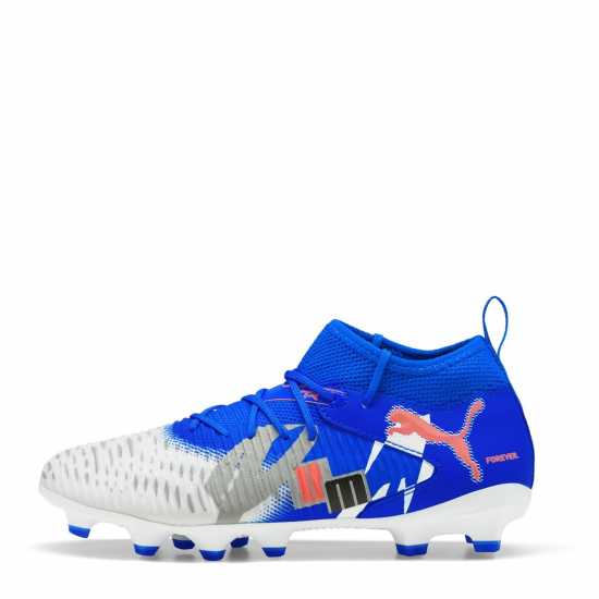 Puma Future 8 Match Childrens Artificial Ground Football Boots Бяло/Синьо Puma FUTURE 8 MATCH Childrens Artificial Ground Football Boots Бяло/Синьо