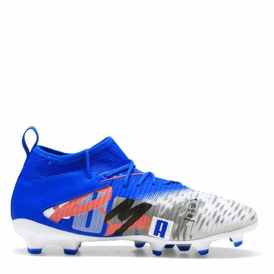 Puma Future 8 Match Childrens Artificial Ground Football Boots Бяло/Синьо Puma FUTURE 8 MATCH Childrens Artificial Ground Football Boots Бяло/Синьо
