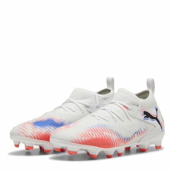 Puma Future 8 Match Childrens Artificial Ground Football Boots Бяло/Черно/Червено Puma Future 8 Match Childrens Artificial Ground Football Boots Бяло/Черно/Червено