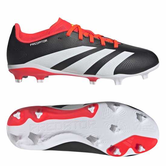Adidas Predator 24 League Children's Firm Ground Boots Черно/Бяло/Червено 