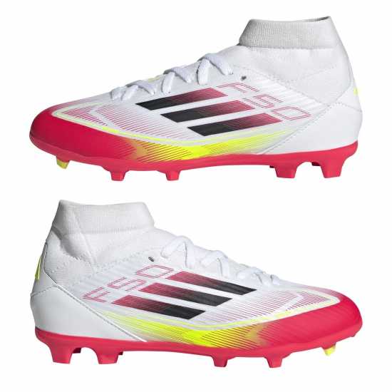 Adidas F50 League Mid Childrens Firm Ground Football Boots  