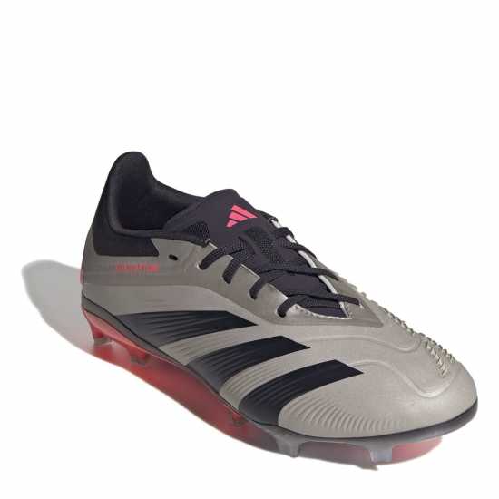 Adidas Predator 24 Elite Children Firm Ground Football Boots Сребро/Черно Детски футболни бутонки